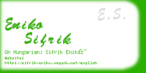 eniko sifrik business card